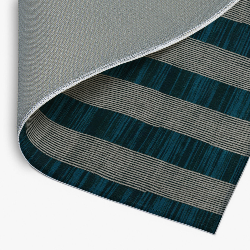 Tapis d'intérieur et d'extérieur à carreaux bleu, Rectangle 4pi x 6 pi