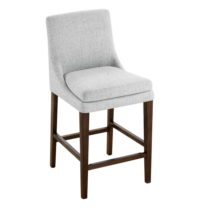 Niara Upholstered Stool, Counter Stool (26” Seat Height), Nathan Grey Heathered