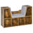 6-Cubby Bookcase Bookshelf with Cushion Reading Nook-1162903645