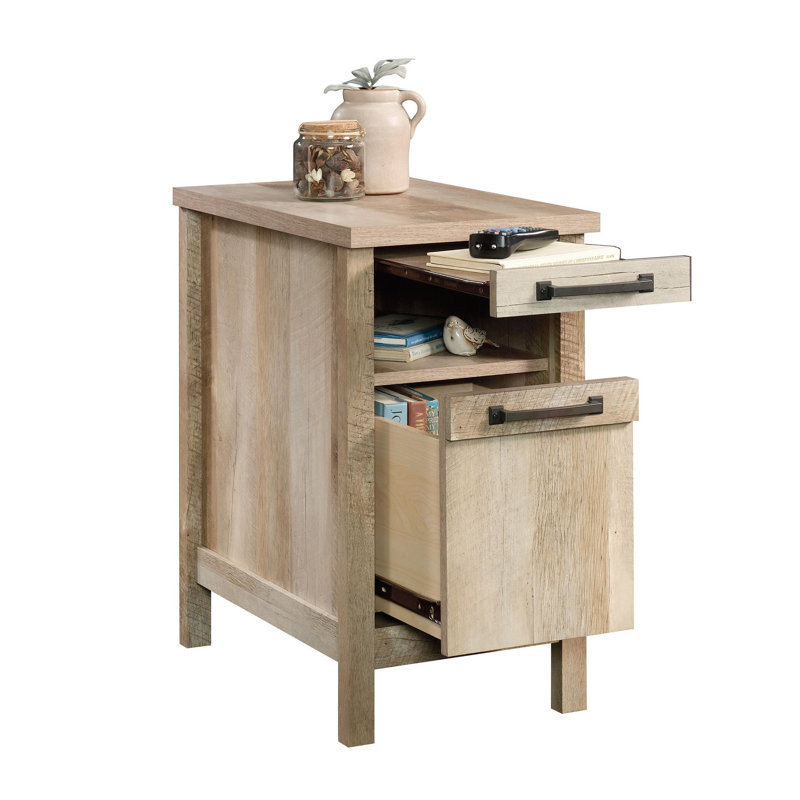 Hanford Top 2 - Drawer End Table with Storage, Brown