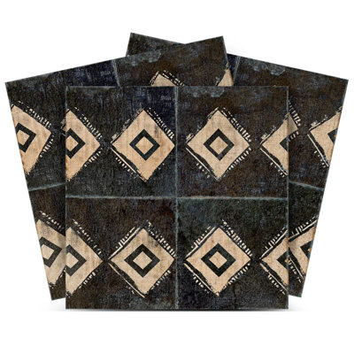 Carrelage mosaïque floral en vinyle 8 po x 8 po (ensemble de 24)