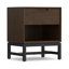 Table de chevet Mid-Century en bois massif avec tiroir Banting