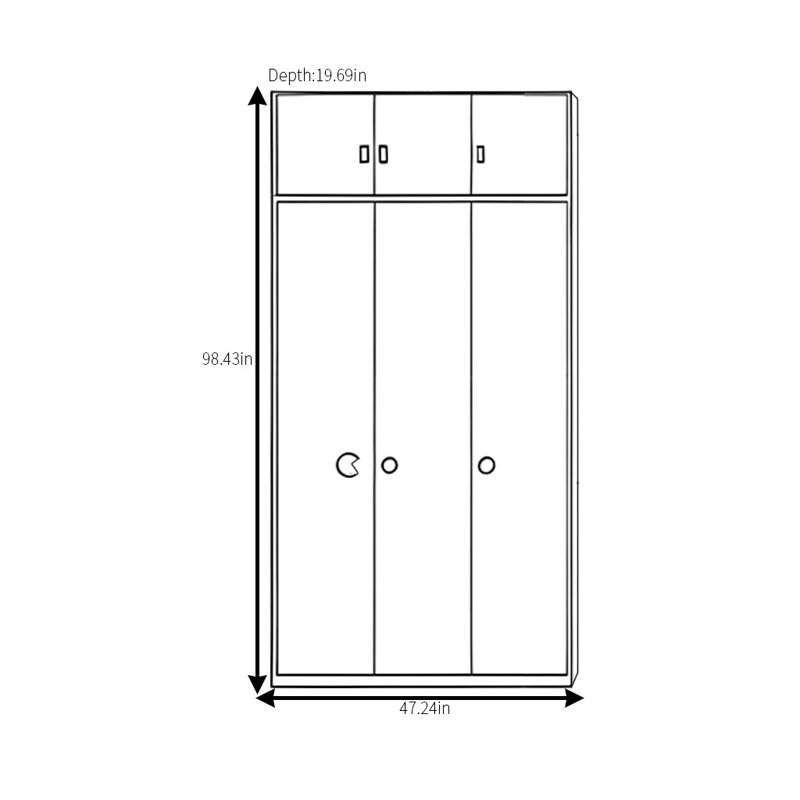 Garde-robe simple et moderne de couleur unie