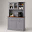 Armoire à déchets basculante 20 gallons avec tiroirs en bois, garde-manger-1496094132