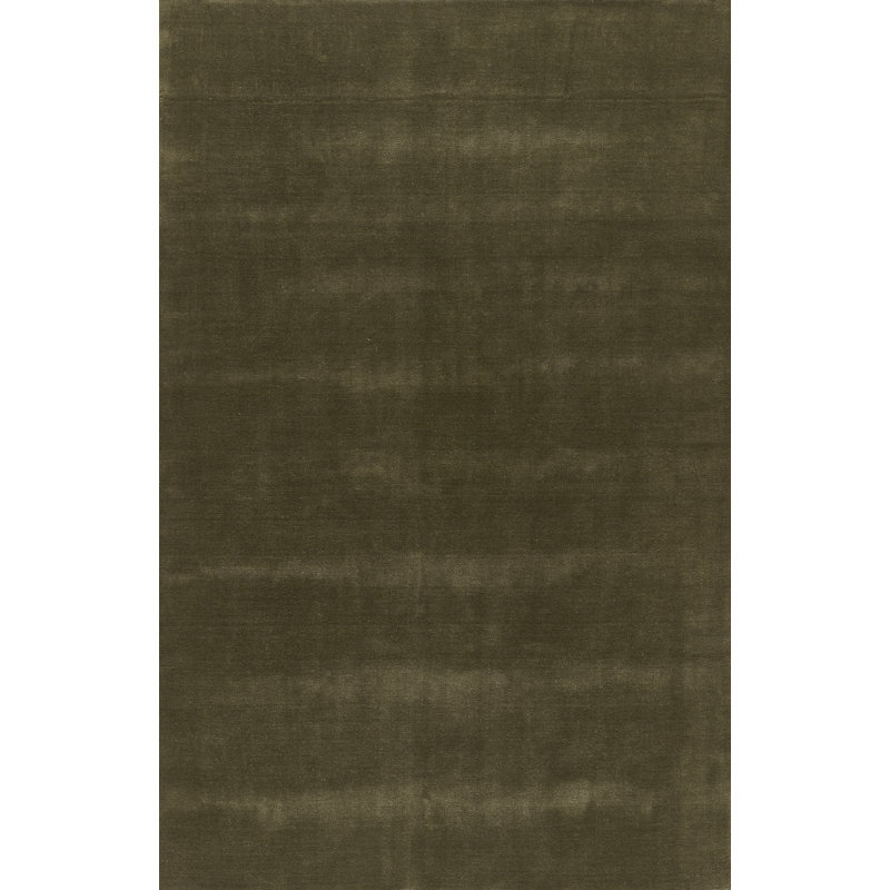 Tapis vert en mélange de laine tissé à la main Timir 10 pi x 14 pi, 10' x 14'
