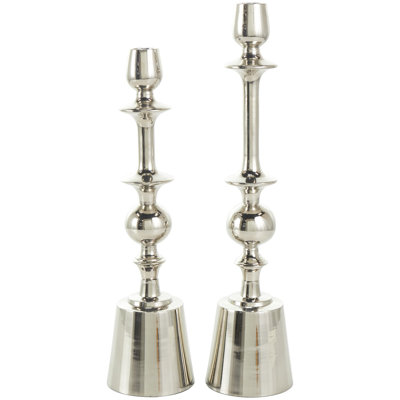 15.35'' H Aluminum Tabletop Candlestick