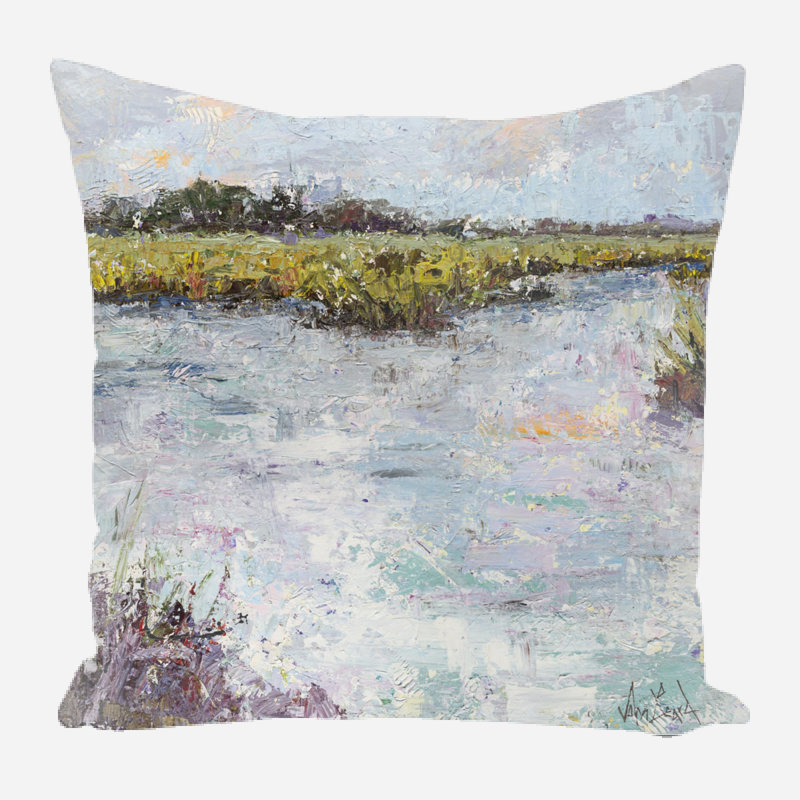 Decorative Linen Throw Pillow Linen Square Pillow Cover & Insert, 17" x 17"