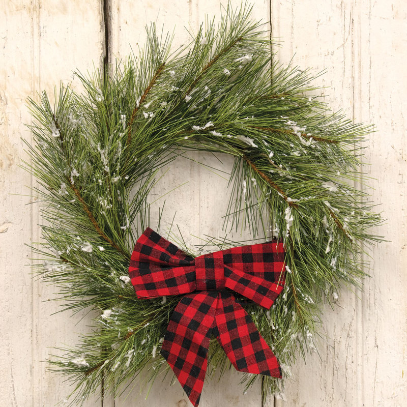 Faux Fir Twig Wreath, 18" H x 18" W x 4" D
