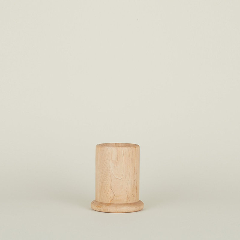 Solid Wood Round Utensil Crock