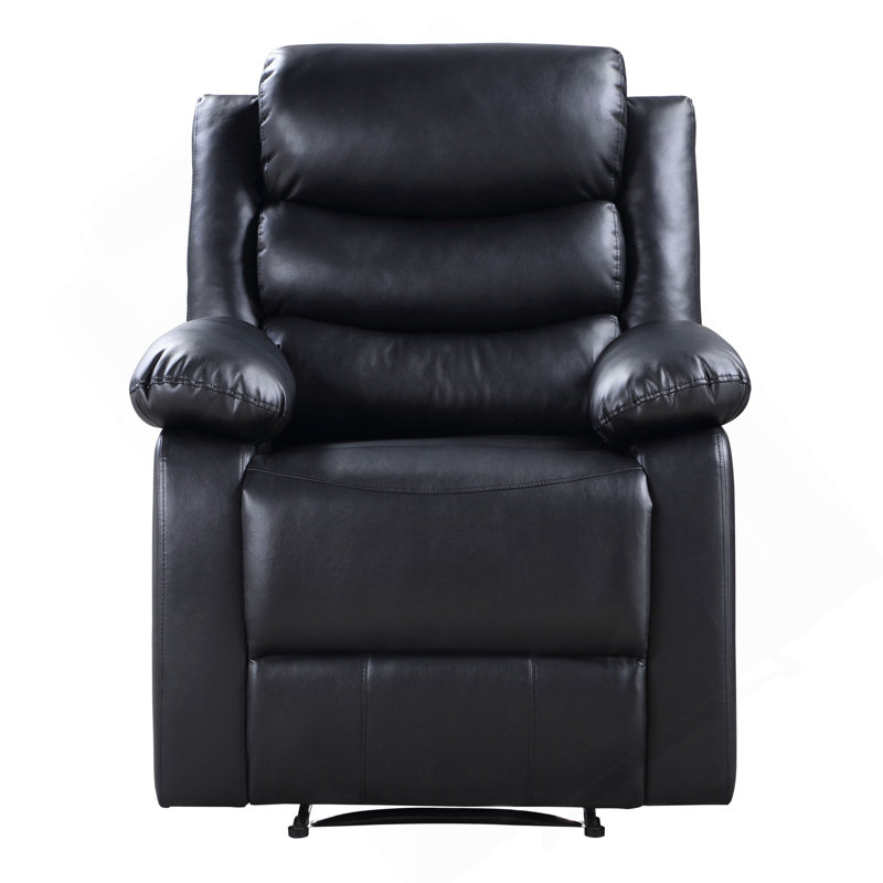 Fauteuil inclinable électrique noir avec accoudoirs coussinés, Noir
