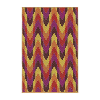 Tapis orange à chevrons Kilgo
