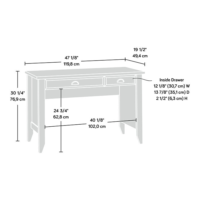 Soft White Finish Computer Desk