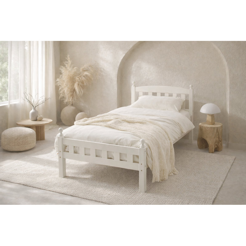 Beeson Solid Wood Bed, Single (3'), White