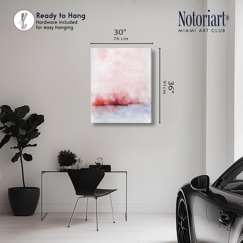 Impression sur toile bourgogne ciel par Notoriart, H 30 po x l 36 po, Toile tendue avec châssis