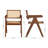 Alaynnah Retro Wood Rattan Back Handmade Armchair-842588831