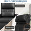 Fauteuil inclinable électrique avec massage et chaleur avec fonction de massage avec soutien lombaire, dossier réglable, accoudoirs larges, repose-pieds et canapé simple en cuir avec siège rembourré, 2 poches latérales et port USB-70455038
