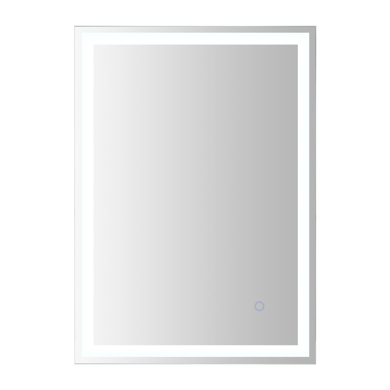 Pax 20 in. W x 28 in. H Small Rectangular Frameless Anti-Fog Front and Backlit LED Wall Bathroom Vanity Mirror with Dimmable Smart Touch