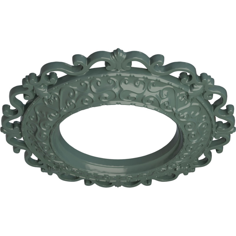 Médaillon de plafond H 13,25 po x l 13,25 po x P 1,125 Orrington, Tourbillon de nuages