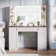 Dressing Table With Mirror And Drawers With Adjustable Brightness
