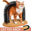 Chat autoportant, brosse à poils, arche pour chat avec base en moquette, griffoir arrière et masseur pour contrôler la perte de poils et les griffes