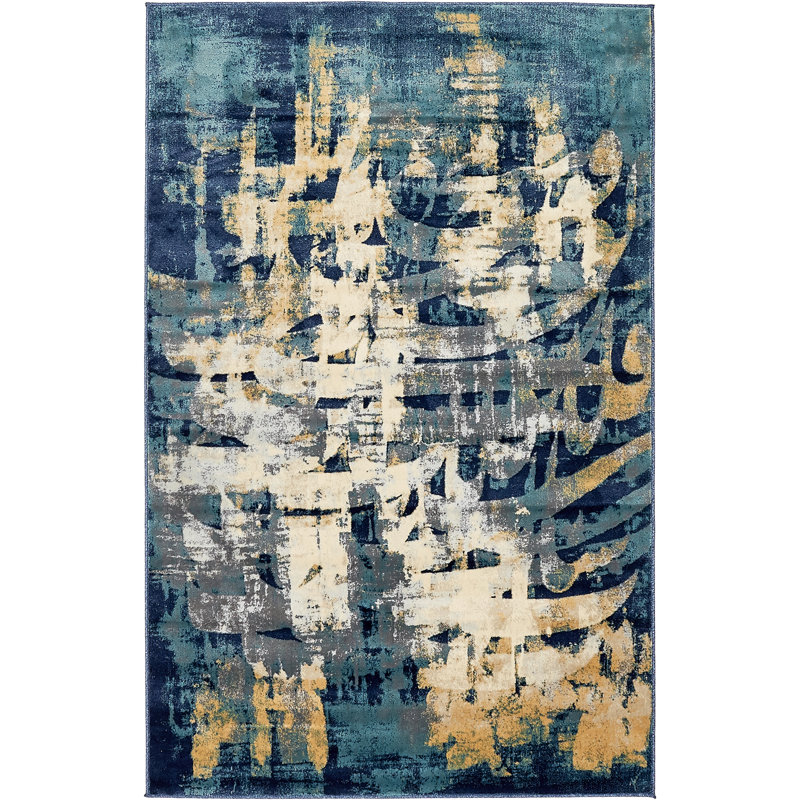 Brantlie Abstract Indoor Rug, Rectangle 5'1" x 8'