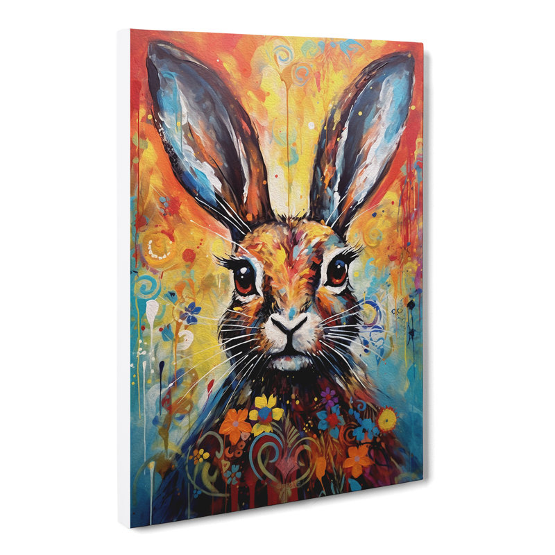 Hare Impressionism - Wrapped Canvas, 76cm H x 50cm W x 3cm D