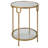 Quanda Mirrored Glass Top End Table