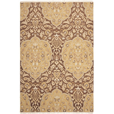 Tapis floral en laine Truett