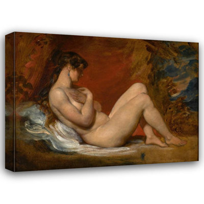 «Reclining Femme Nue» par William Etty - Art mural sur toile tendue avec châssis