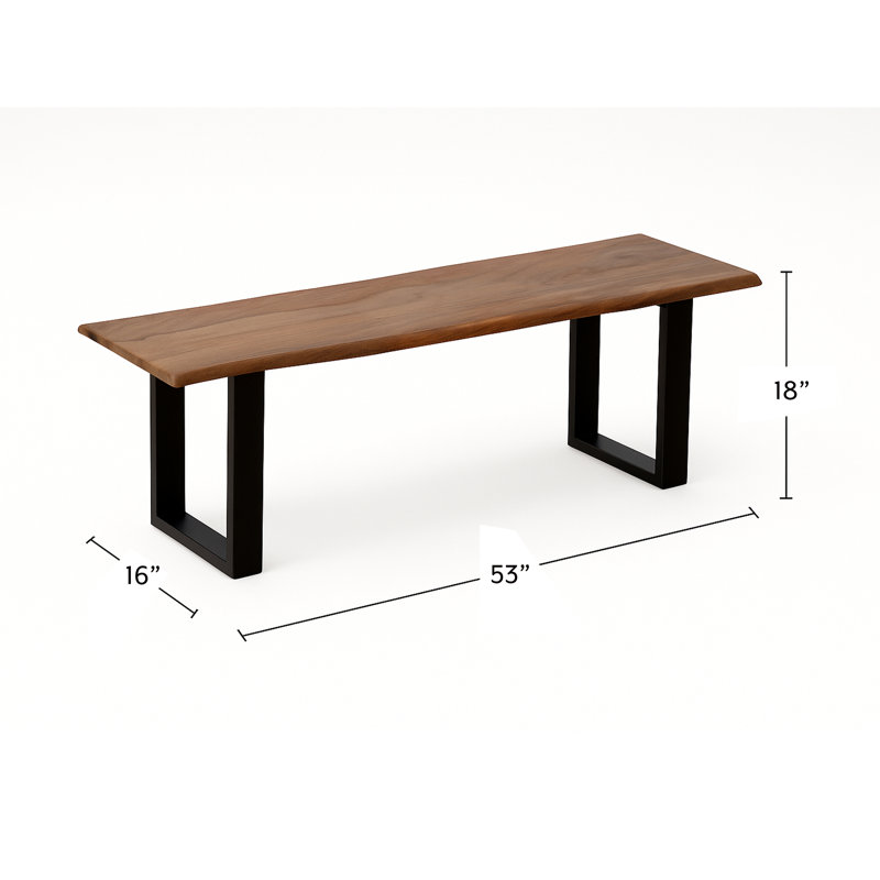 Lonsdale Wood and Metal Dining Bench
