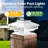 Solar Post Cap Lights, Fence Post Solar Lights, Cool White Lighting, White Waterproof Outdoor Post Lights for Garden Patio Porch 4x4 5x5 or 6x6 Wooden Posts (set of 6)-118736391