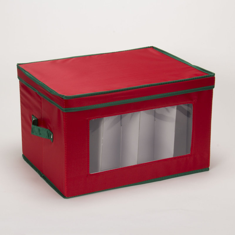 Farris Red Stemware Storage Chest