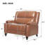 Fauteuil inclinable manuel rembourré en similicuir de 50 po de largeur-1148704089