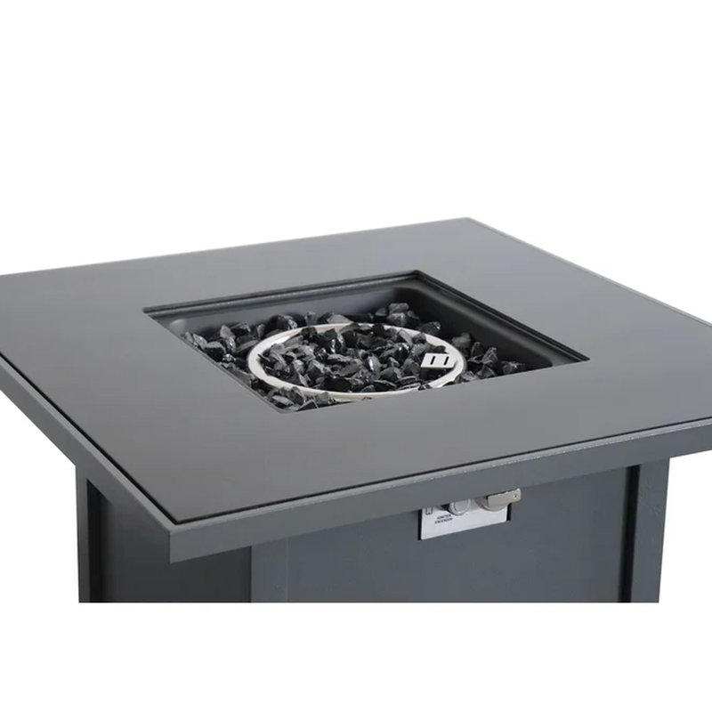 30" Fire Pit With Smoked - And Heat Metal Glass Rust- Steel Construction