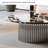 Round marble coffee table set-110081433