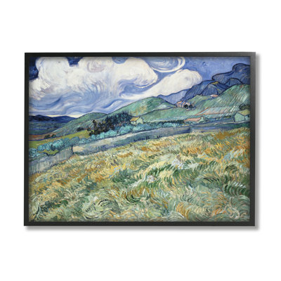 " Mountain Landscape Behind Saint Paul Classic " by Vincent Van Gogh Acrylic Painting