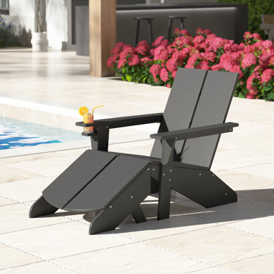 Modern Poly Adirondack Chair With Ottoman