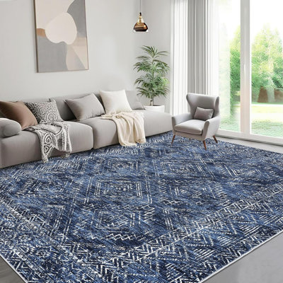 Lavable 10 x 13 grand tapis rétro salon chambre ferme floral rétro antidérapant à poils courts patiné tapis intérieur gris