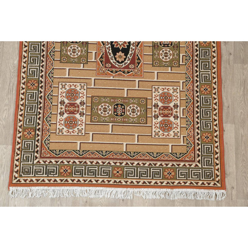 Tapis brun/vert turc shiraz Borges