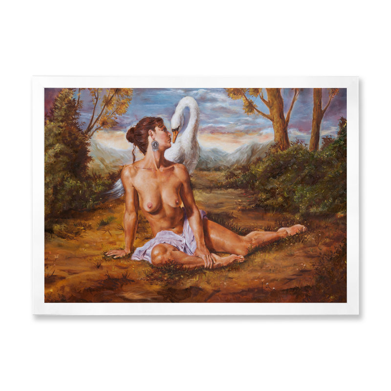 «Italian Italian», portrait de Giovane Donna - Impression sur toile, H 24 po x l 36 po x P 1 po, Cadre photo blanc