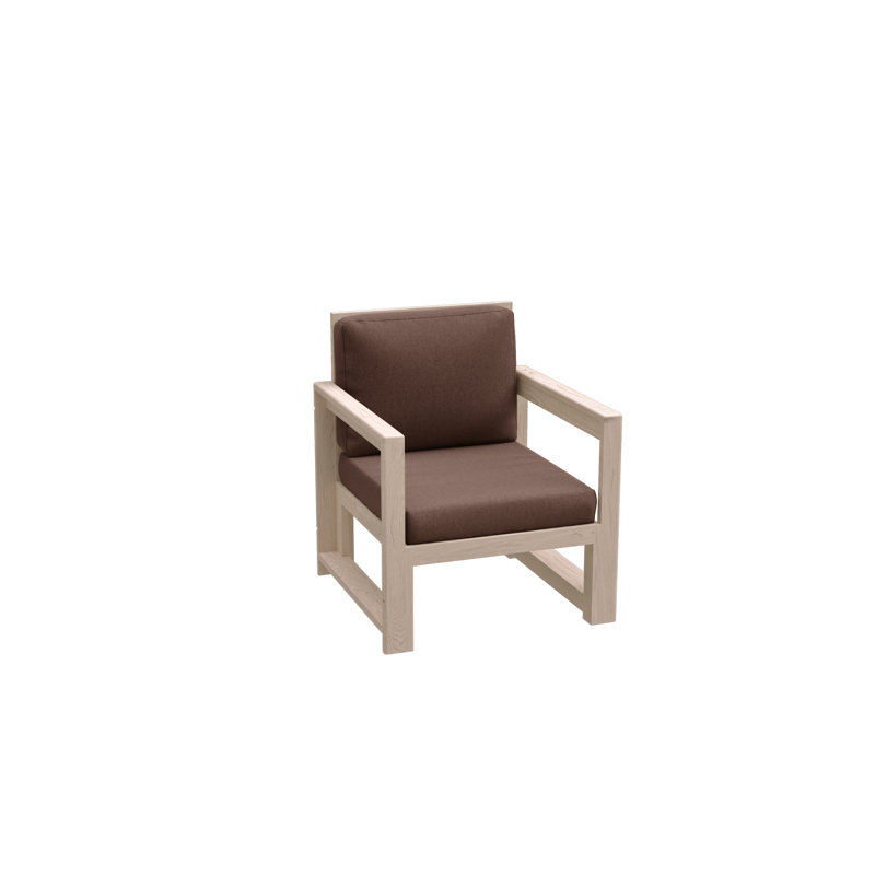 Jaqual Pine Outdoor Lounge Chair, Light Brown, Nature