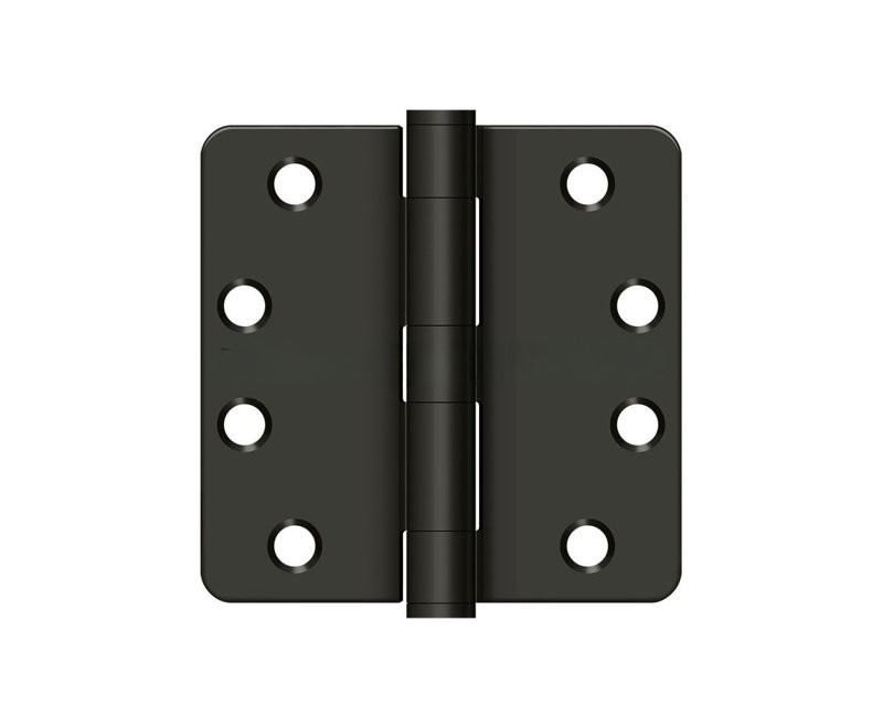 Charnière à rayon HD de 4 po x 4 po x 1/4 po Deltana S44R4HD10B en bronze huilé, Bronze frotté à l'huile