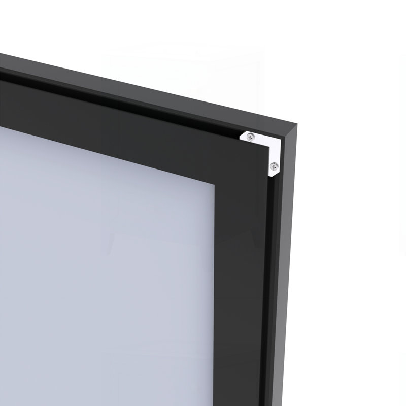 60"X36" Oversized Modern Rectangle Bathroom Mirror, Black, 60" x 36"