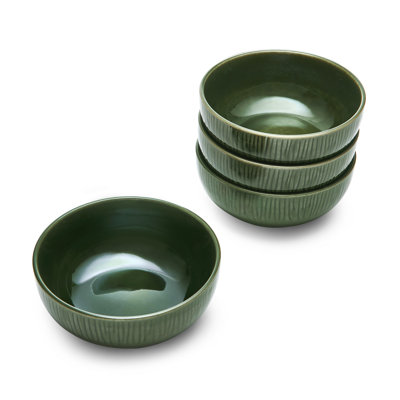 Mikasa Jardin Stoneware Cereal Bowls, 15cm, Green