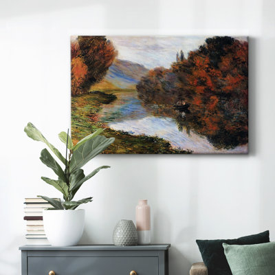 Rowboat on the Seine at Jeufosse, 1884-Gallery Wrapped Canvas