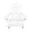 Chaise confortable en bois blanc - Convient à divers espaces extérieurs et intérieurs, montage facile, poids maximal de 50 kg avec assise inclinée, larges accoudoirs, limite