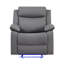Fauteuil inclinable et oscillant gris à DEL Blanche