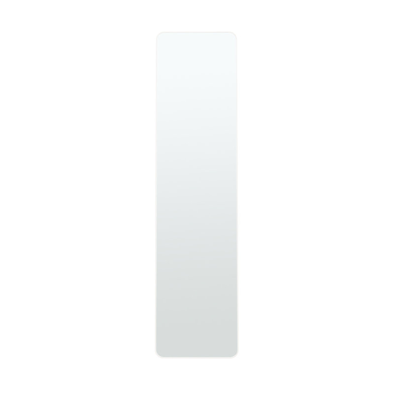 Metal Rectangle Mirror, 147 cm H x 37 cm W, White