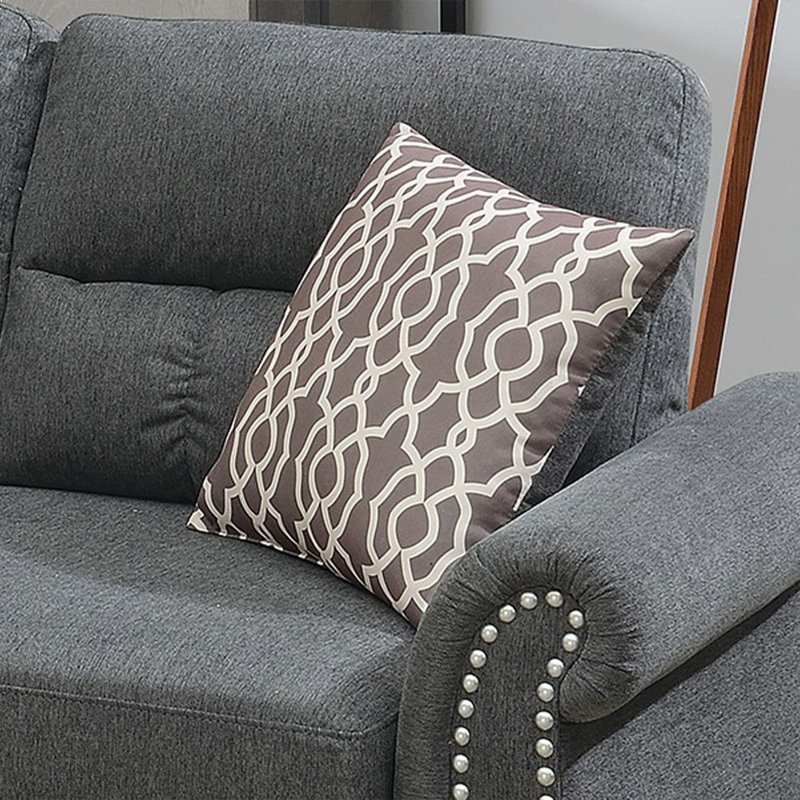 Velvet L-Shaped Sectional Reversible