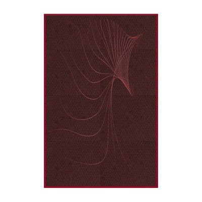 Tapis abstrait en laine marron